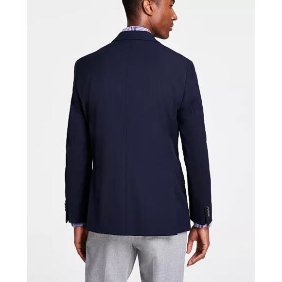 Michael Kors Navy Classic Fit Blazer 48 Long Passport Collection 4-Way Stretch - Picture 3 of 9
